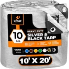 Xpose Safety STH-1020-X Heavy Duty Tarp, Ft, Mil, Silver/black, New. Price: $31.79.