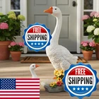 Newinhome Porch Goose Garden Statue Pack Mom And Baby Decor 20. Price: $134.32.