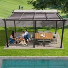 11'X 16' Outdoor Retractable Pergola With Canopy Aluminum Garden Grill Gazebo New. Price: $499.99.