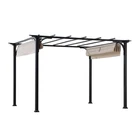 Sunjoy Jalen 12 X 9FT Patio Steel Frame Pergola With Retractable Canopy Shade New. Price: $349.56.