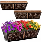 Window Box Planter 24 Inch Metal 3 Pack Coco Liners Zeedix Railings Deck New. Price: $89.99.
