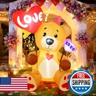 Letime 5 Ft Valentine's Day Inflatable Outdoor Decorations Bear With 2 Heart Bal New. Price: $52.22.