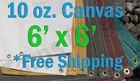 6 Ft. X 10 Oz. Cotton Canvas Breathable Water Resistant Tarps New. Price: $43.00.