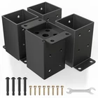 Qzer 4 Post Base, Inner Size 3.5""X3.5"" Deck Brackets, Heavy Duty Met... New. Price: $63.39.