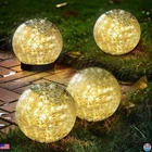 4 Pack Solar Garden Lights Waterproof Cracked Glass Ball Pathway Decor Warm New. Price: $62.71.