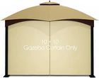 Gazebo Replacement Privacy Curtain With Zipper Outdoor Universal 10X10, Beige New. Price: $39.25.