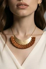 Panacea Burnished/antiqued Gold-tone Plate Bib Tassel Statement Collar Necklace New. Price: $13.99.