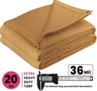 Protarp Heavy Duty Canvas Water & Uv Resistant, 100% Virgin Tarpaulin Cover New. Price: $183.95.