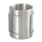 Mopfol Double Wall Insulated Travel Mug With Foldable Handle For Hot Coffee... New. Price: $17.69.