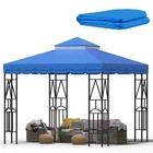Morikoro 10X10 Double Tiered Gazebo Canopy Top: Durable Blue Replacement New. Price: $61.27.
