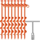8 Pcs Ground Anchors Screw In, 12 Inch Heavy Duty Tent Stakes With Trampoline New. Price: $53.70.