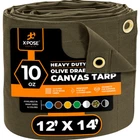 12' X 14' Olive Drab Canvas Tarps 10OZ New. Price: $129.99.