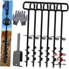 16IN Tent Stakes, Ground Anchors Screw In(color Size :) 1PCS 6PCS Black New. Price: $40.05.