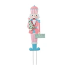 Glitzhome Christmas Metal Pink Nutcracker Yard Stake 36" Iron Garden Sign Tree New. Price: $58.59.