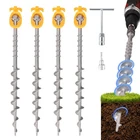 Keltrion 4 Pcs Screw In Tent Stakes For Women - Ground Anchors Silver New. Price: $24.99.