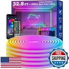 Rcuica 32.8FT Permanent Outdoor Lights Waterproof With Smart App Control Remote, New. Price: $63.10.