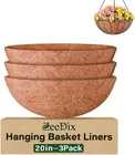 Zeedix 3 Pack 20 Inch Coconut Liners For Planters, Round Hanging Basket New. Price: $31.76.
