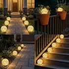 Syouhome Solar Garden Lights 6 Pack Leds Cracked Glass Ball Waterproof New. Price: $41.31.