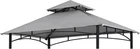 Cooshade Grill Gazebo Replacement Canopy Roof Outdoor Double Tiered Gray New. Price: $42.94.
