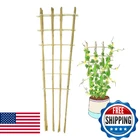 Natural Bamboo Trellis, 4.8FEET,3PACK,FAN-SHAPED Plant Support For Outdo New. Price: $70.10.