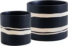 Nihow Modern Ceramic Plant Pot - Inch, Black & Nature New. Price: $43.29.